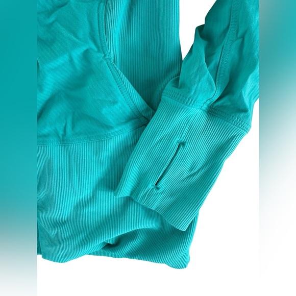 Lululemon Athletica Turquoise Full-Zip Hoodie – Size 4 - Picture 5 of 11